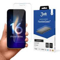 Hibridinis stiklas - 3MK - LankstusStiklas - iPhone 16 Pro Max - Juodas - Optimali apsauga