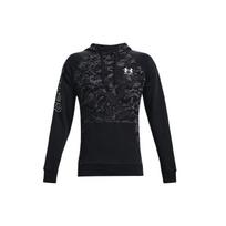 Under Armour Rival Camo Script Fleece Hoodie Men hoodies Black 1366308-001 L