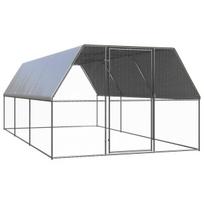 Lauko narvas viščiukams, pilkas, 3x6x2m