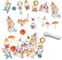 Papierdrachen "cirko" gimtadienio girlianda, 10m