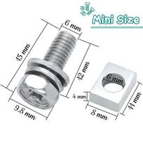 Varžtų ir veržlių rinkinys M6 x 12 mm, nerūdijančio plieno