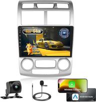 4+64G Android Autoradio für Kia Sportage 2005 2006 2007 2007 2008 2009 2010 mit Wireless Carpaly&Android Auto, 9''IPS Touch Screen Radio mit Bluetooth 5.0/GPS/Rückfahrkamera/FM/WiFi/SWC