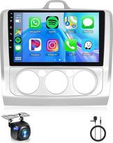 4+64G Wireless Carplay Android Autoradio für Ford Focus Mk2 Mk3 Exi MT 2 3 2004-2011 9 Zoll Autoradio mit Android Auto GPS Mirror Link Bluetooth FM/RDS/DAB/DVR/EQ/USB Lenkradsteuerung Rückfahrkamera