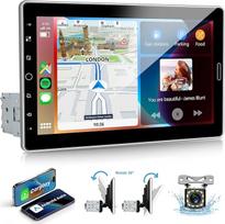 VECHTEL automobilinis radijas 1 DIN su "Carplay Android", 10,1 colio IPS jutiklinis ekranas, automobilinis radijo imtuvas, palaikantis "Bluetooth", FM radiją, "Mirror Link", GPS, 2USB, SWC, MIC, galinio vaizdo kamerą