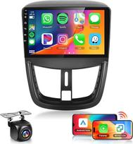 【8 Kern 4+64G】 Hodozzy Carplay Autoradio für Peugeot 207 2006-2015 Android Autoradio mit Navi,9 Zoll Touchscreen mit Android Auto/WiFi/GPS/RDS/FM/Bluetooth/USB/DSP+Canbus