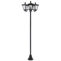Sodo žibintas su LED 120 liumenų, įkraunamas saulės šviesa, IP44 - juodas 51,5 x 47 x 182,5 cm
