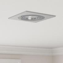įmontuojami taškiniai šviestuvai 24 vnt. Kvadratiniai GU10 Sidabriniai 91x91 mm
