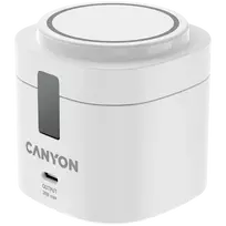Canyon 4 in 1 Wireless Charging Stand, 30W max, Size: 70x70x70.3mm, weight: 414g, with 65W charger and 1M cable, white