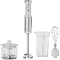 Hand Blender, 1200W in CB, White, Tiger Teeth Cutter, Whisk, Food Processor, Cup