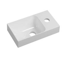 Sapho - Pakabinamas praustuvas PICCOLINO 30x17 cm dešininis / lietinis marmuras / baltas