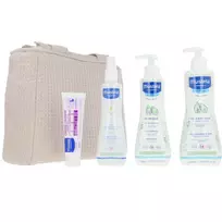 BEIGE TROLLEY BAG CASE 5 pcs