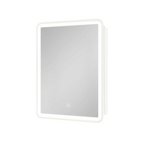 SAT pakabinama vonios spintelė su veidrodžiu ir LED apšvietimu 50x71 cm balta