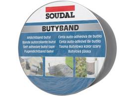 Juosta sandarinimui Soudal BUTYBAND, aliuminio, 100mmx10m