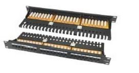 Komutacinė panelė 19" 1U UTP Cat6A LK-5008-Cat6A (24 prievadai, su kabelių laikikliu, horizontalus krosas, 483x44x95 mm)