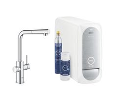 GROHE 31539000 - Virtuvinis maišytuvas BLUE HOME su L formos snapu, blizgus chromas