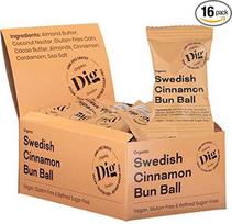 "Dig Swedish Cinnamon Rolls" rutuliukai - veganiški, be glitimo, 12 x 30g