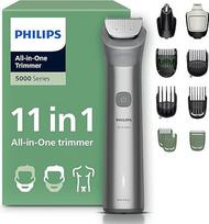 PHILIPS Multigroom Series 5000 All-in-One 11 dalių barzdaskutė ir plaukų kirptuvas veidui, galvai ir kūnui, savaime galandantys metaliniai ašmenys, 17 ilgio nustatymų (0,5-16 mm), modelis MG5951/15