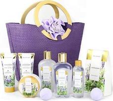 SPA LUXETIQUE Moterų vonios dovanų rinkinys - 10 dalių levandų aromato gimtadienio dovanų rinkinys moterims Rankų kremas, dušo želė, burbulinė vonia, kūno losjonas, vonios druska, vonios kempinė, motinos dienos dovana