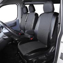 TOYOUN Automobilio sėdynių užvalkalai Transporter priekinėms sėdynėms 2+1 universali sėdynių apsauga vairuotojo sėdynei + 2 keleivio sėdynės suolelio automobilio sėdynių užvalkalai dirbtinės odos audinys, pilka spalva
