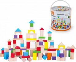 Medinių kaladėlių rinkinys VIGA Blocks Set 100vnt