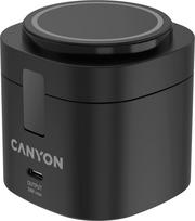 Canyon 4 in 1 Wireless Charging Stand, 30W max, Size: 70x70x70.3mm, weight: 414g, with 65W charger and 1M cable, black
