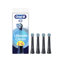 Oral-B Replaceable Toothbrush Heads | iO UltimateClean | Heads | For Adults | 4 Brush Heads Included | Black