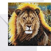 "Craft Buddy Crystal Card Making Kit", 5D Diamond Painting sveikinimo kortelių rinkinys (A13 - "Poilsio liūtas")