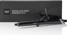 "ghd Chronos Curve Classic Tong" profesionali juodos spalvos garbanojimo geležtė - apibrėžtoms bangoms. Idealiai tinka visų ilgių plaukams