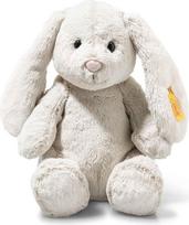 "Steiff" minkštas žaislas "Hoppie" triušis, mielas pliušinis žaislas su plastikinėmis akimis, vaikams, berniukams ir mergaitėms, draugams, pliušinis žaislas, 28 cm, šviesiai pilkas, 081026
