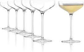 "Stölzle Lausitz Swing Champagne Bowl", 6 taurių rinkinys, 300 ml, elegantiškos šampano taurės, taip pat idealiai tinka putojančiam vynui ir kokteiliams, aukštos kokybės "Coupette Crystal" taurės, atsparios indaplovei ir smūgiams, pagamintos