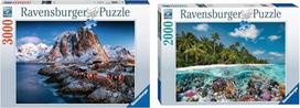 Ravensburger Dėlionė 17081 Hamnoy & Dėlionė 17441 Nardymas Maldyvuose - 2000 dalių dėlionė suaugusiems ir vaikams nuo 14 metų