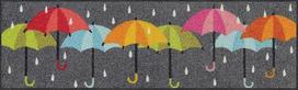 Salonloewe Raindance 030 x 100 cm prieškambario kilimėlis Siauras įėjimo kilimėlis Durų kilimėlis Skėčiai Spalvingas