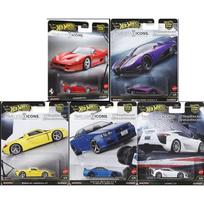 Hot Wheels Premium Timeless Icons Modeliukų rinkinys (Ferrari F50,Lexus LFA,Porsche Carrera GT,Nissan Skyline R34 GTR,Koenigsegg Agera R)
