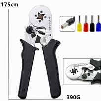 Mini tipo reguliuojamas reketinis kvadratinis antgalis vielos kabelio gniuždymo replė 0,25–10,0 mm2 (AWG23-7) Kabelio galinės movos Ferrel Crimper Tool Kit C