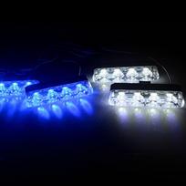 4 viename Raudonos Mėlynos Avarinės Mirksinčios Šviesos Policijos Šviesos 12V Su Belaidžiu Nuotolinio Valdymo Pultu Mirksinti Grotelių Šviesa Automobiliams Sunkvežimiui Furgonui Visureigiui