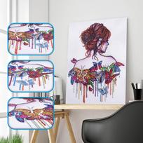 5D DIY Full Drill Diamond Painting Four Seasons Flowers Cross Stitch Embroidery Rhinestones Painting 30cm*30cm