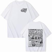 Lana Del Rey Shirt Lana Del Rey Music Shirt Lana Del Rey Merch Gift for Lana Del Rey Fan O-Neck Short Sleeve Shirts L