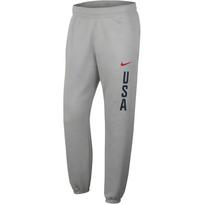 Nike JAV Treniruočių Fleece kelnės Tamsiai pilkos spalvos su melanžu/Sporto raudonumo/Sporto raudonumo Vyriškos Streetwear FQ0309-063 2XL