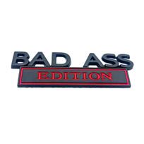 Bad Ass Metal Car Edition Rear Emblem: Hot-Selling Cross-Border Car Logo Sticker juodai-raudona spalva