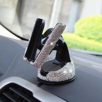 Multi-Function Car Phone Holder with Air Vent & Suction Cup Mount deimantas/balta