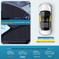 Automatinis ištraukiamas automobilio šoninio lango tamsinimo ir privatumo apsaugos nuo saulės skydelis su magnetine užuolaida