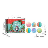 Bath Bombs Aromatherapy Body Relaxation Stress Relief Gentle Exfoliating Moisturize Tender Skin Bubble Bath Balls Christmas Gift 1Boxed=6pcs