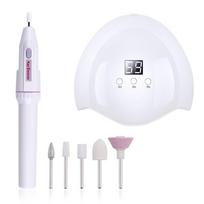 Gelinis nagų rinkinys 36W USB LED UV lempa nagų džiovintuvas 5 viename nagų gręžtuvas dildės kirpimo rinkinys nagų buferio poliravimo valiklis, manikiūro įrankis