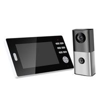 2,4G 7 colių LCD monitorius 140 laipsnių plataus kampo belaidis domofonas vaizdo durų skambutis 720P vaizdo durų telefonas juoda