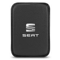 Carbon Fiber Leather Car Console Box Pad Car Armrest Cushion Cover for SEAT Leon FR 5 6 MII Altea 5F Ibiza Toledo Cordoba Alhambra MK3 juoda