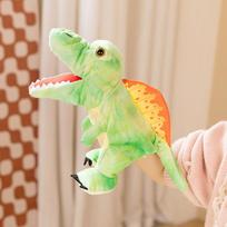 Atvira burna dinozauro rankų lėlė pliušinis žaislas Tyrannosaurus rex stegosaurus ventrilokvisto rankų lėlė darželio scenos pasirodymo rekvizitai 30cm