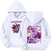 Girls Hoodies & Sweatshirts KPop Demon Hunters Printed Girls's Loose Hoodie 110 balta