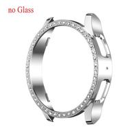 Dėklas Samsung Galaxy Watch 7 6 5 4 40mm 44mm Apsauginis dėklas Plastikinis kietas Bamperis eilė deimantais inkrustuotas blizgus dangtelis be stiklo For Galaxy Watch6 44