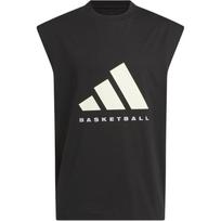 Adidas Krepšinio SS25 Madingi Laisvi Sportiniai Marškinėliai Be Rankovių Su Apvalia Kaklo Iškirpte Unisex Viršutiniai Drabužiai JX5586 XL