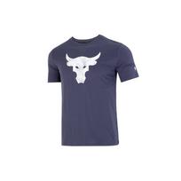 Under Armour Project Rock Brahma Jaučio Grafinis Spaudinys Apvalus Kaklas Treniruočių Marškinėliai Vyriški Viršutiniai Drabužiai Tamsiai Mėlyni 1361733-558 M